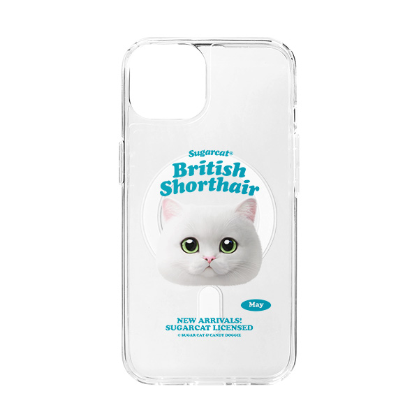 May the British Shorthair TypeFace Clear Gelhard Case (for MagSafe)