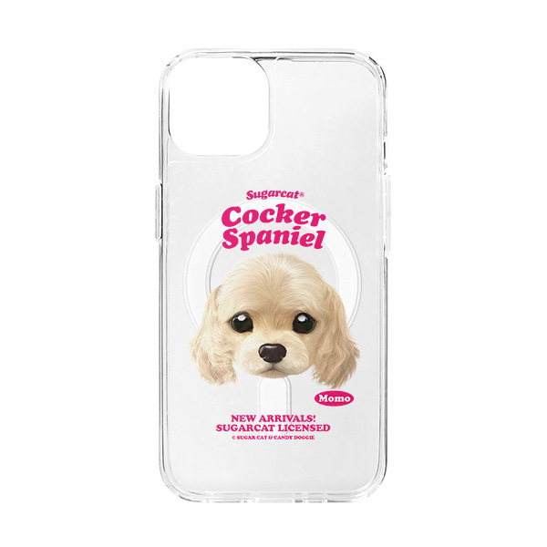 Momo the Cocker Spaniel TypeFace Clear Gelhard Case (for MagSafe)