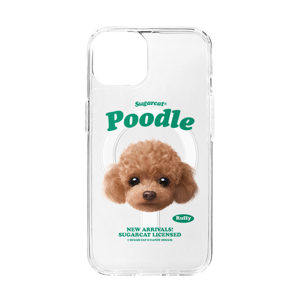 Ruffy the Poodle TypeFace Clear Gelhard Case (for MagSafe)