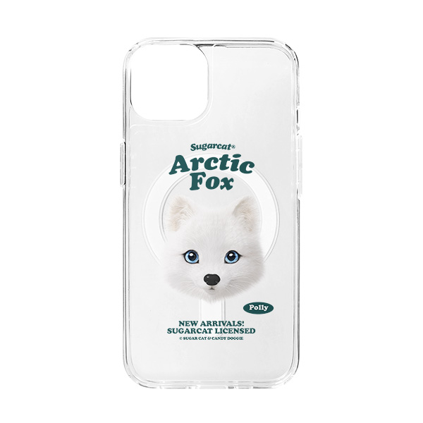 Polly the Arctic Fox TypeFace Clear Gelhard Case (for MagSafe)