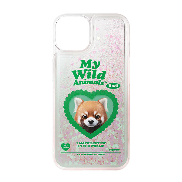 Radi the Lesser Panda MyHeart Aqua Glitter Case