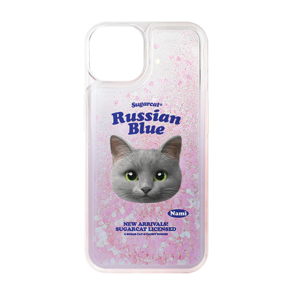 Nami the Russian Blue TypeFace Aqua Glitter Case