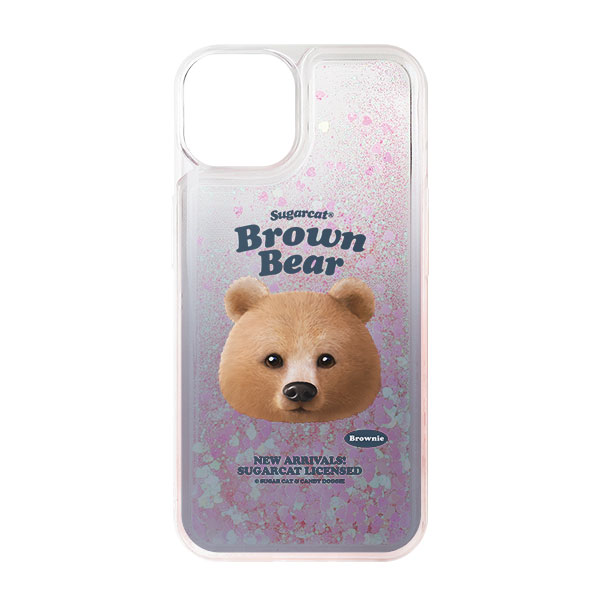 Brownie the Bear TypeFace Aqua Glitter Case