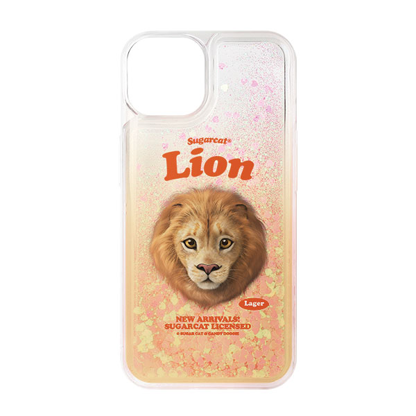 Lager the Lion TypeFace Aqua Glitter Case