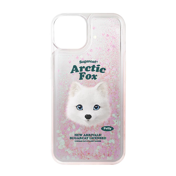 Polly the Arctic Fox TypeFace Aqua Glitter Case