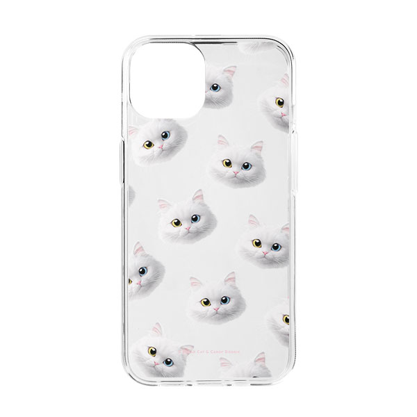 Cloud the Persian Cat Face Patterns Clear Jelly Case