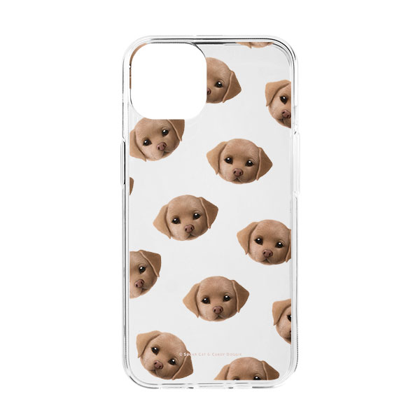 Cocoa the Labrador Retriever Face Patterns Clear Jelly/Gelhard Case