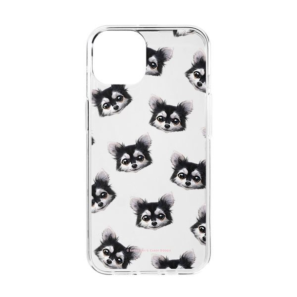Cola the Chihuahua Face Patterns Clear Jelly Case