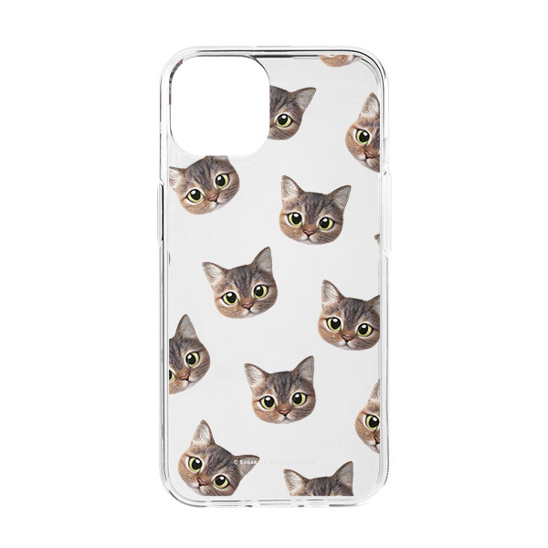 Lucy Face Patterns Clear Jelly/Gelhard Case