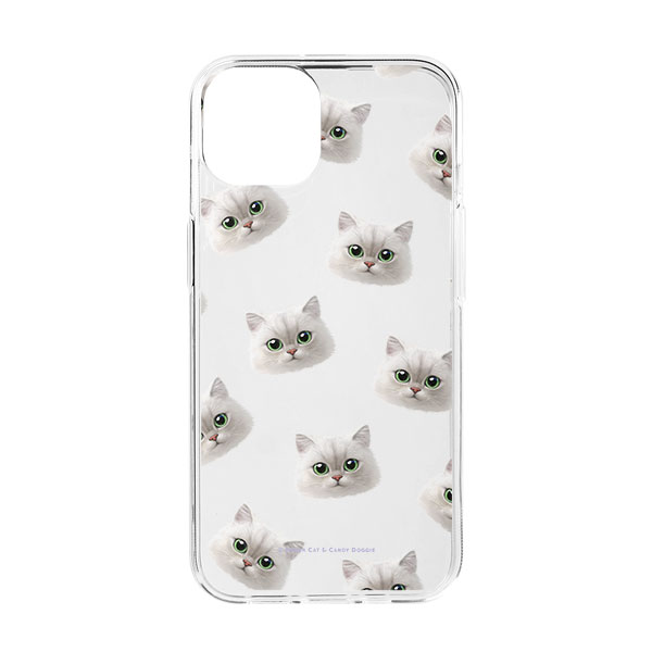 Ruby the Persian Face Patterns Clear Jelly/Gelhard Case
