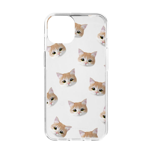Yuja the British Shorthair Face Patterns Clear Jelly/Gelhard Case