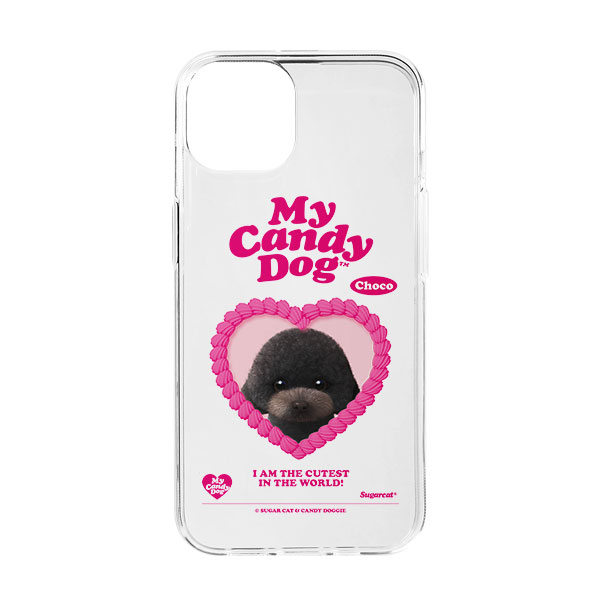 Choco the Black Poodle MyHeart Clear Jelly/Gelhard Case