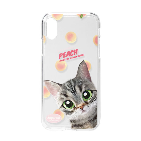 Momo the American shorthair cat’s Peach New Patterns Clear Jelly Case