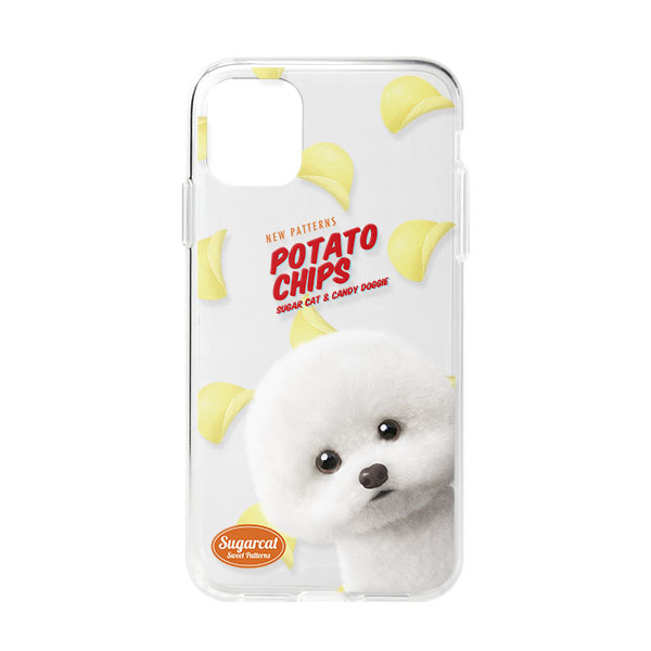 Dongle the Bichon&#039;s Potato Chips New Patterns Clear Jelly Case