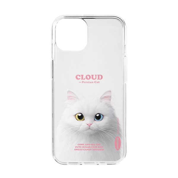 Cloud the Persian Cat Retro Clear Jelly/Gelhard Case