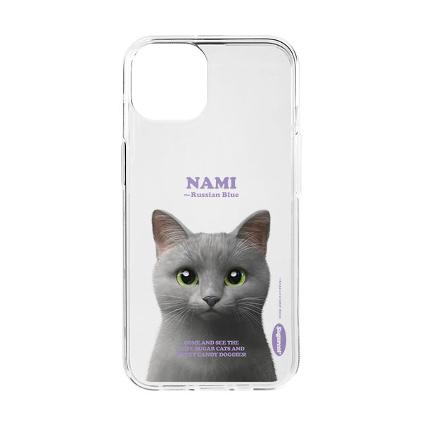 Nami the Russian Blue Retro Clear Jelly/Gelhard Case