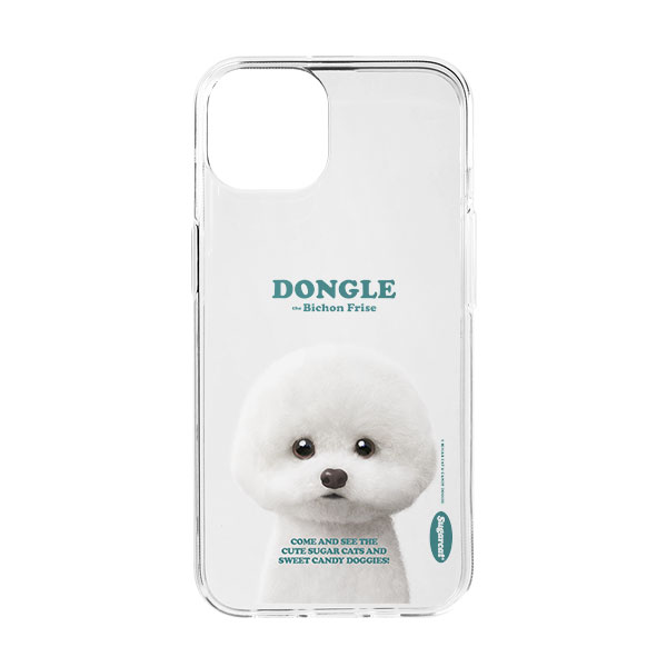Dongle the Bichon Retro Clear Jelly/Gelhard Case