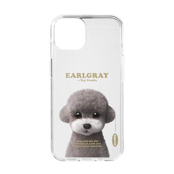 Earlgray the Poodle Retro Clear Jelly/Gelhard Case
