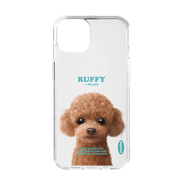 Ruffy the Poodle Retro Clear Jelly/Gelhard Case