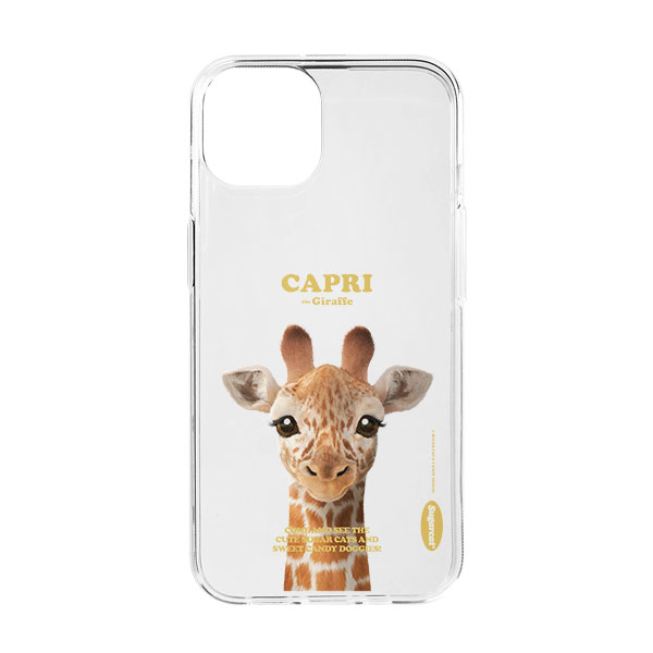 Capri the Giraffe Retro Clear Jelly/Gelhard Case