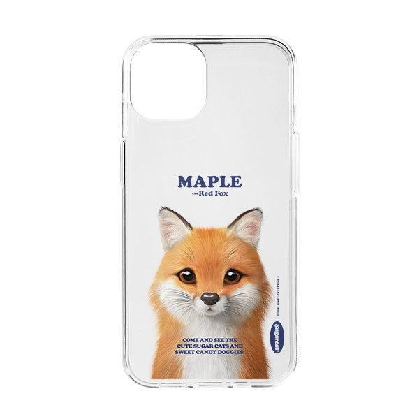 Maple the Red Fox Retro Clear Jelly/Gelhard Case