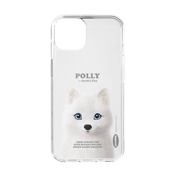 Polly the Arctic Fox Retro Clear Jelly/Gelhard Case