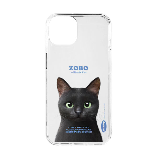 Zoro the Black Cat Retro Clear Jelly/Gelhard Case