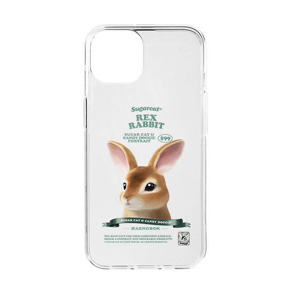 Haengbok the Rex Rabbit New Retro Clear Jelly/Gelhard Case