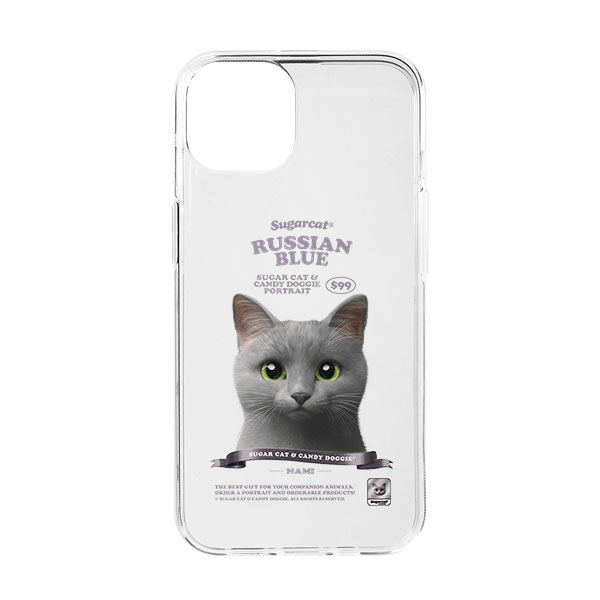 Nami the Russian Blue New Retro Clear Jelly/Gelhard Case