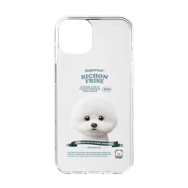 Dongle the Bichon New Retro Clear Jelly/Gelhard Case