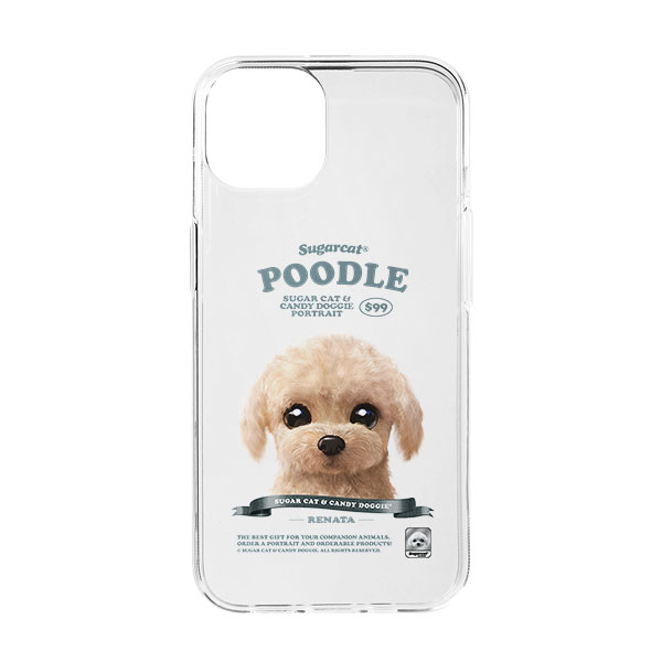 Renata the Poodle New Retro Clear Jelly/Gelhard Case