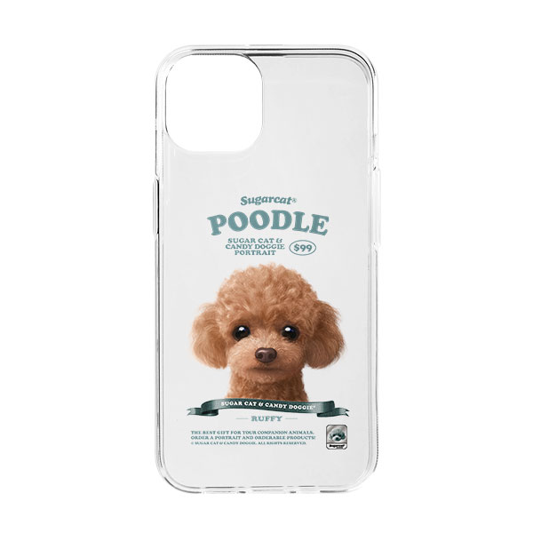 Ruffy the Poodle New Retro Clear Jelly/Gelhard Case