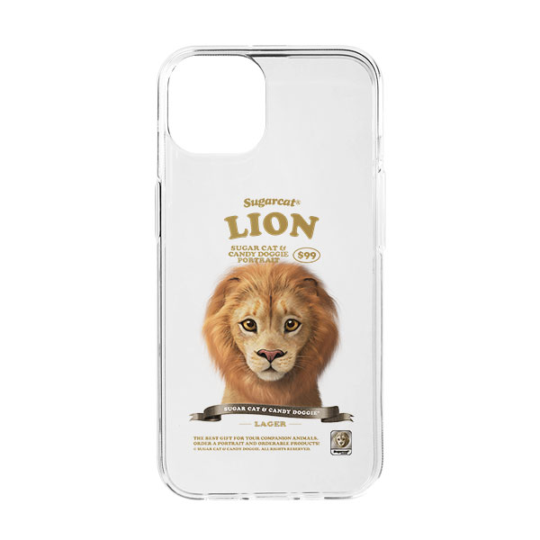 Lager the Lion New Retro Clear Jelly/Gelhard Case