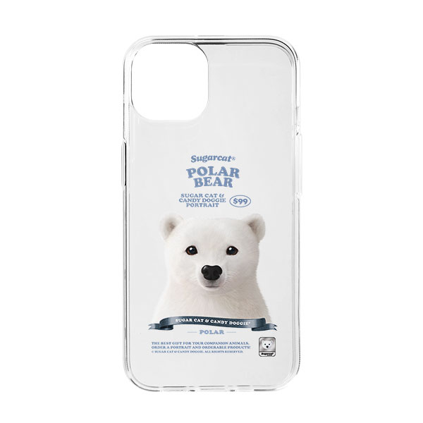 Polar the Polar Bear New Retro Clear Jelly/Gelhard Case