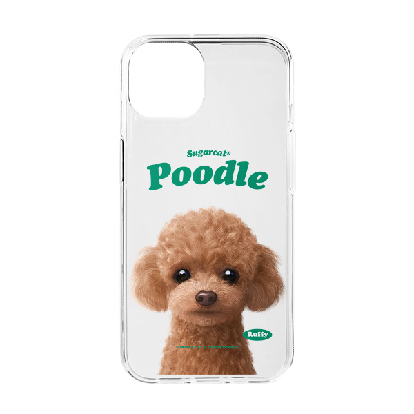 Ruffy the Poodle Type Clear Jelly/Gelhard Case