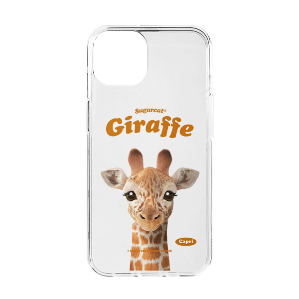 Capri the Giraffe Type Clear Jelly/Gelhard Case