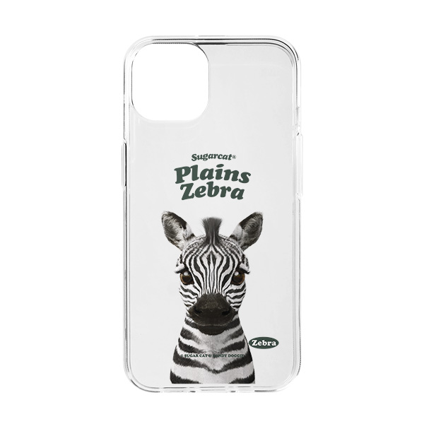 Zebra the Plains Zebra Type Clear Jelly/Gelhard Case