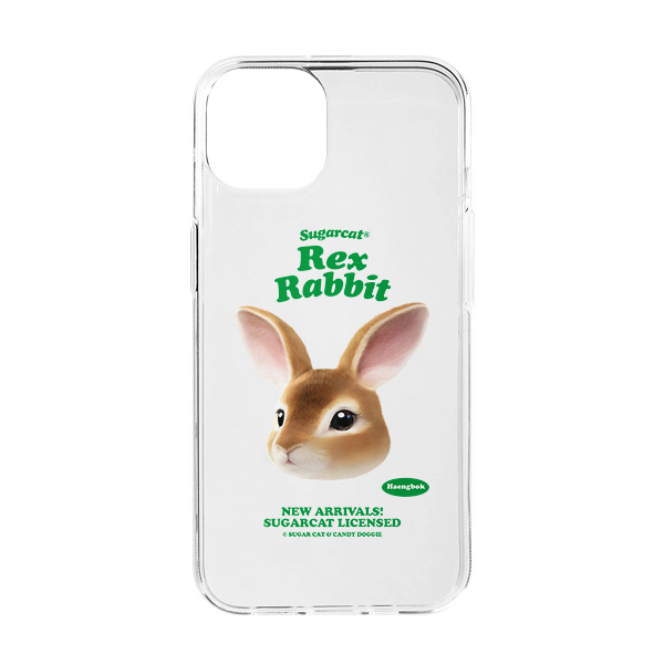 Haengbok the Rex Rabbit TypeFace Clear Jelly/Gelhard Case