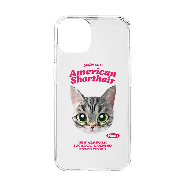 Momo the American shorthair cat TypeFace Clear Jelly/Gelhard Case