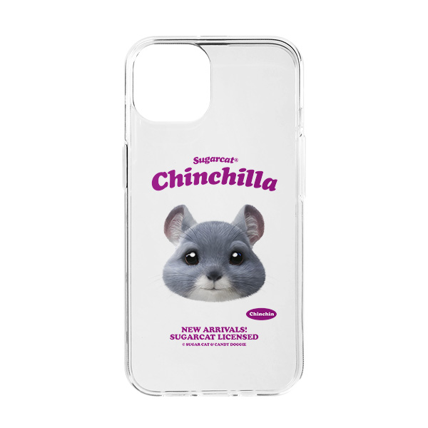 Chinchin the Chinchilla TypeFace Clear Jelly/Gelhard Case