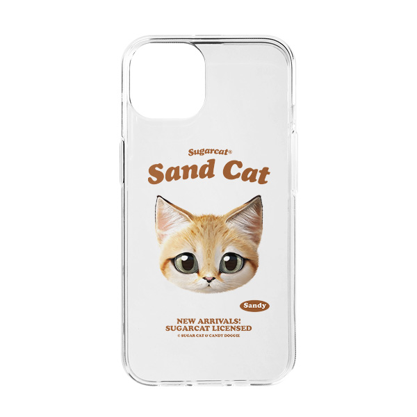 Sandy the Sand cat TypeFace Clear Jelly/Gelhard Case