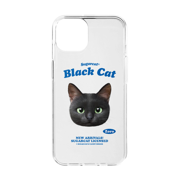 Zoro the Black Cat TypeFace Clear Jelly/Gelhard Case