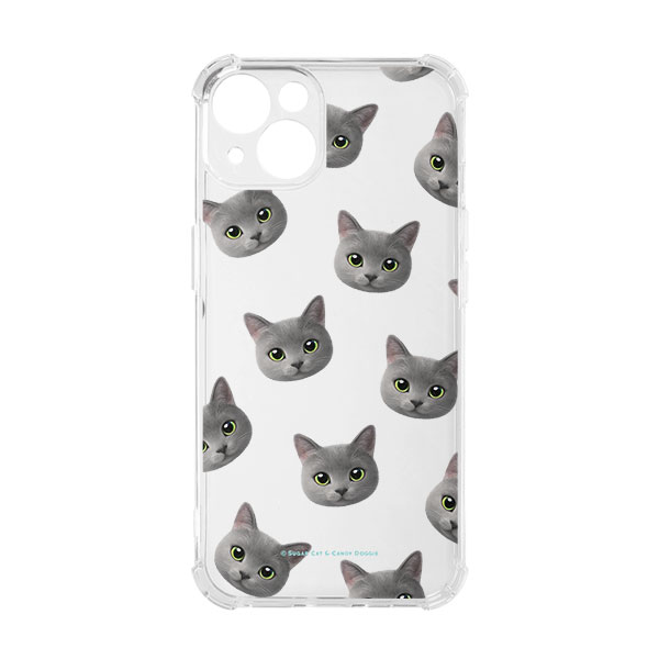 Chico the Russian Blue Face Patterns Shockproof Jelly/Gelhard Case