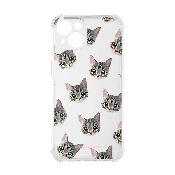 Momo the American shorthair cat Face Patterns Shockproof Jelly Case