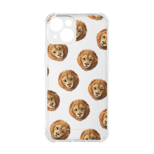 Lager the Lion Face Patterns Shockproof Jelly Case
