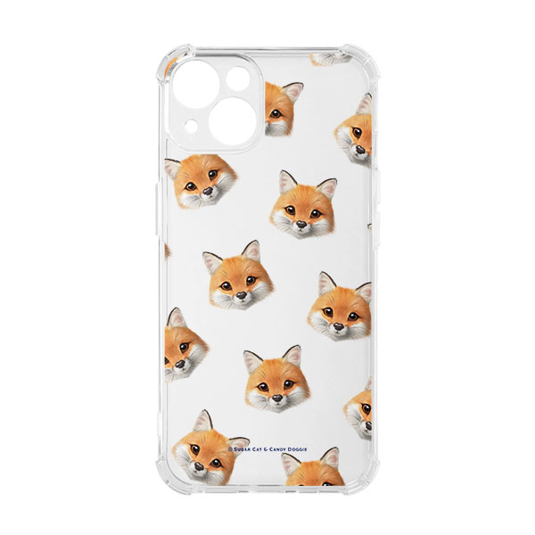 Maple the Red Fox Face Patterns Shockproof Jelly Case