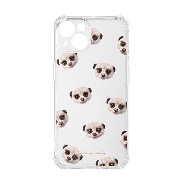 Mia the Meerkat Face Patterns Shockproof Jelly Case
