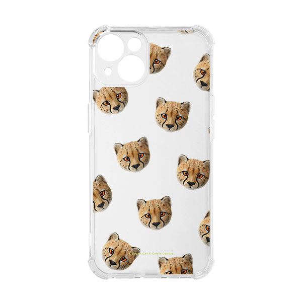 Samantha the Cheetah Face Patterns Shockproof Jelly Case