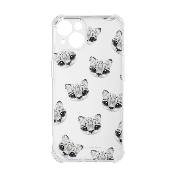 Yungki the Snow Leopard Face Patterns Shockproof Jelly Case