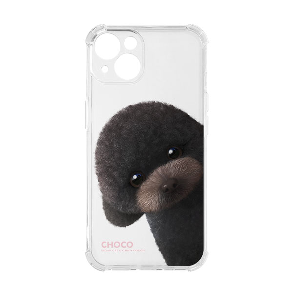 Choco the Black Poodle Peekaboo Shockproof Jelly Case